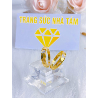 Cặp nhẫn tình yêu trang sức mạ vàng 18 ca Nhẫn Chỉ Nam ,Nữ ,chuẩn mầu Vàng 18k ,Cao Cấp trang sức phụ kiện...