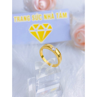 Cặp nhẫn tình yêu trang sức mạ vàng 18 ca Nhẫn Chỉ Nam ,Nữ ,chuẩn mầu Vàng 18k ,Cao Cấp trang sức phụ kiện...