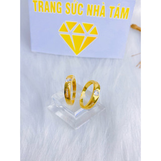 Cặp nhẫn tình yêu trang sức mạ vàng 18 ca Nhẫn Chỉ Nam ,Nữ ,chuẩn mầu Vàng 18k ,Cao Cấp trang sức phụ kiện...