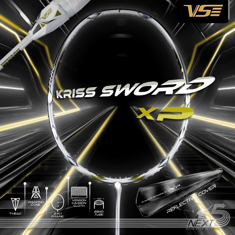Vợt cầu lông VS Kriss Sword XP thiết kế độc đáo, sức mạnh bùng nổ, dòng sản  phẩm cao cấp của thương hiệu VENSON