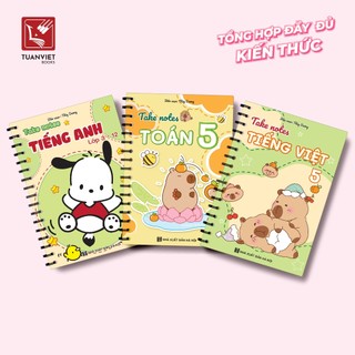 Sổ Giấy Lò Xo Take Notes Lớp 5 TUANVIET BOOKS cỡ A5 (Mới Nhất) - Toán, Văn, Anh