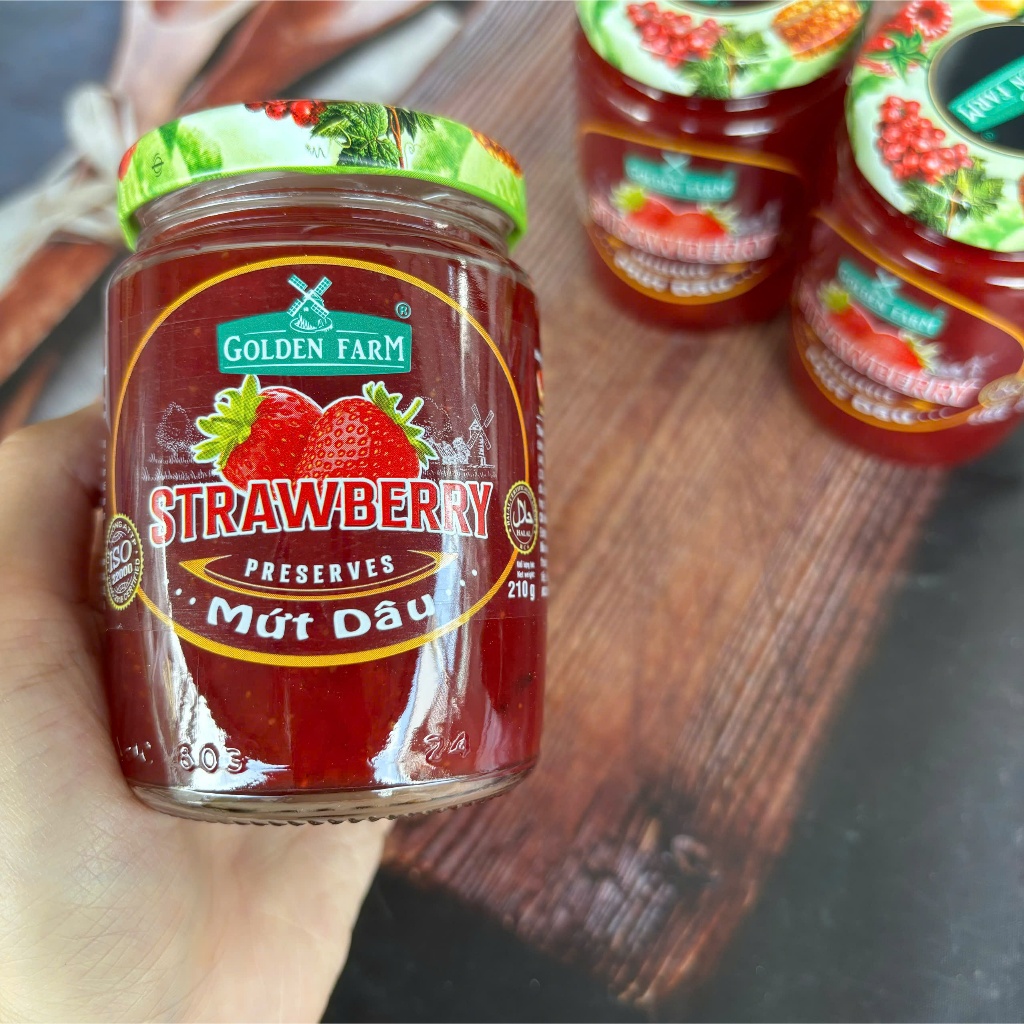 Mứt trái cây Golden Farm hũ 210gr/ Mứt Jam ăn liền chuyên làm nhân bánh GoldenFarm-PC84