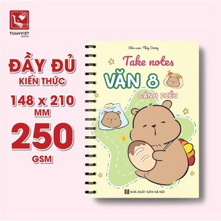 Sổ Giấy Lò Xo Take Notes Lớp 8 Kết Nối TUANVIET BOOKS cỡ A5 (Mới Nhất) - Toán, Văn, Anh,KHTN