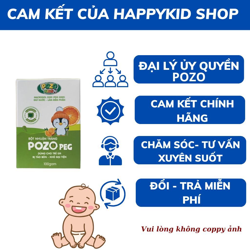 Ảnh Bột Nhuận Tràng Pozo kids Peginpol PEG3350 - Hỗ Trợ Giảm Táo Bón Cho Bé Bị Táo Bón Lâu Ngày - Hộp 100gr 1