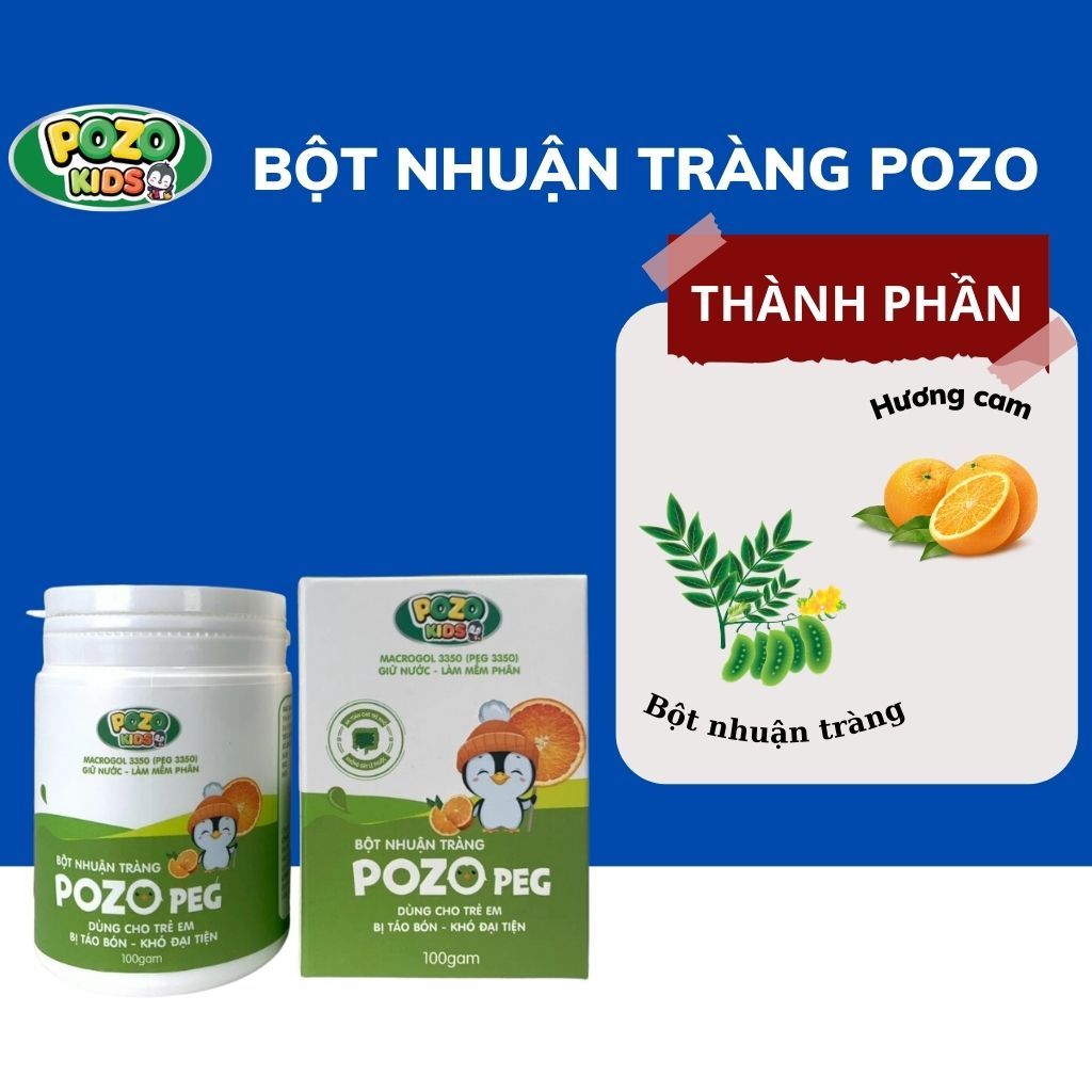 Ảnh Bột Nhuận Tràng Pozo kids Peginpol PEG3350 - Hỗ Trợ Giảm Táo Bón Cho Bé Bị Táo Bón Lâu Ngày - Hộp 100gr 3