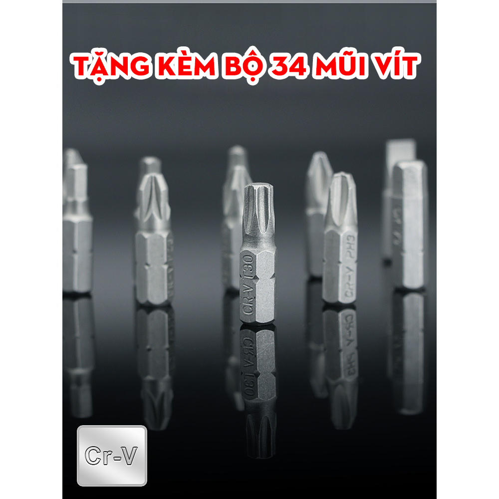 [Kèm 26 Mũi Vít] Máy Vặn, Bắt Vít Workfix WF-SD0405 Bộ Dụng Cụ Tuốc Nơ Vít Đa Chức Năng