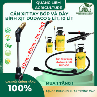 Cần xịt tay bóp 40cm đến 1M2 và Dây bình xịt DUDACO, Ron sin, Tay Bơm 5 Lít, 10 Lít
