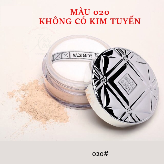 MACK ANDY Phấn phủ kiềm dầu Mack andy bột siêu mịn chống nước 24g | NHÍM HOUSE