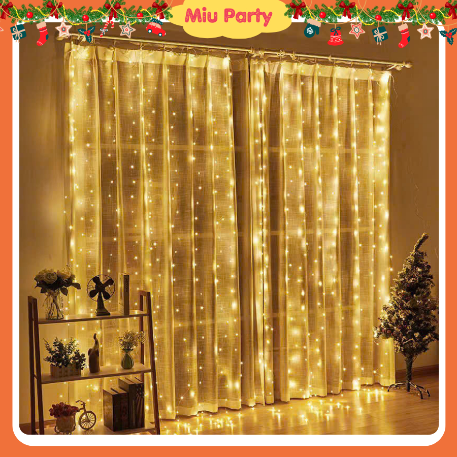Đèn LED Thả Rèm 3mx3m Trang Trí NOEL, Tết - Miu Party | Shopee Việt Nam