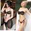 Bikini 2 mảnh cup ngực phối voan lưới dây buộc rút ( sẵn hàng) mẫu mới