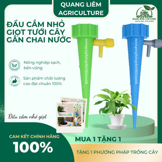 Đầu cắm nhỏ giọt tưới cây, gắn chai cực tiện lợi, van tưới tự động cho cây cảnh trong nhà