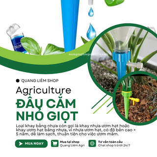 Đầu cắm nhỏ giọt tưới cây, gắn chai cực tiện lợi, van tưới tự động cho cây cảnh trong nhà