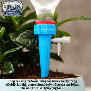 Đầu cắm nhỏ giọt tưới cây, gắn chai cực tiện lợi, van tưới tự động cho cây cảnh trong nhà