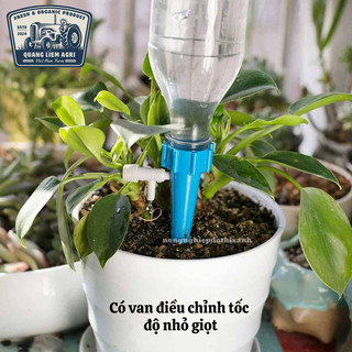 Đầu cắm nhỏ giọt tưới cây, gắn chai cực tiện lợi, van tưới tự động cho cây cảnh trong nhà