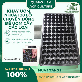 Khay ươm hạt giống 108 lỗ - nhựa dày, chịu nhiệt, phù hợp ươm: rau cải, xà lách, rau ăn lá