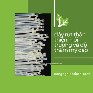 Dây Rút Nhựa trắng nhiều kích thước (40 sợi) - dây thít nhựa cố định cành, cột giàn làm vườn