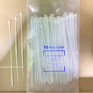Dây Rút Nhựa trắng nhiều kích thước (40 sợi) - dây thít nhựa cố định cành, cột giàn làm vườn