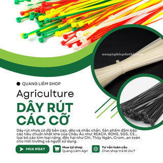 Dây Rút Nhựa trắng nhiều kích thước (40 sợi) - dây thít nhựa cố định cành, cột giàn làm vườn
