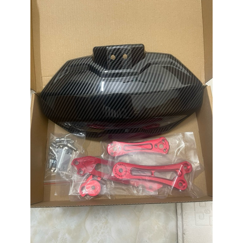 Tấm chắn bùn CNC vân carbon gắn xe điện độ phụ tùng xe điện