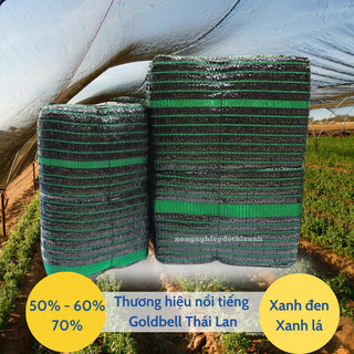 Lưới Che Nắng Thái Lan Màu Xanh/Đen Goldbell (Chuông Vàng) Độ Che Phủ 60% - BÁN THEO 1 MÉT TỚI