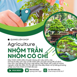 Kẽm Nhôm Uốn Cây, Dây Nhôm Uốn Cây Cảnh Bonsai Có chỉ/Không Chỉ, (2l, 2l5 → 8Ly) [BÁN TỪ 100GRAM]