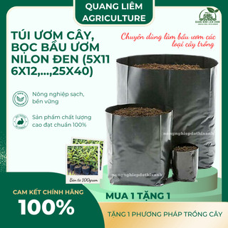 Túi Ươm Cây Giống, Bọc Bầu Ươm NiLon Đen, Đủ Các Kích Thước (5x11, 6x12,...,25x40) - [BÁN LẠNG]