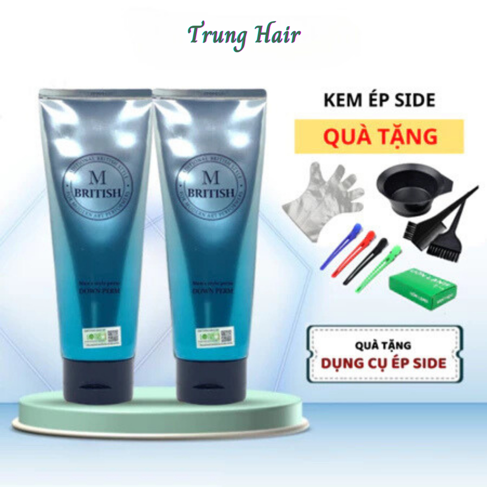 Thuốc ép Side tóc nam BRITISH M Men's Style Down Perm chuyên nghiệp chai 120gr | Trunghair