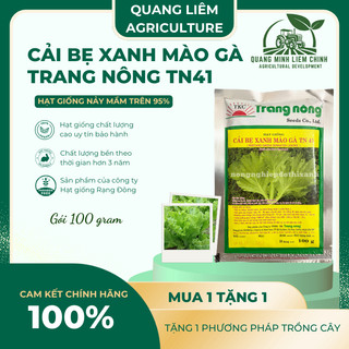 Cải Bẹ Xanh Mào Gà TN41 (100gr) Trang Nông, hạt giống nảy mầm tốt, năng suất cao, trông quanh năm
