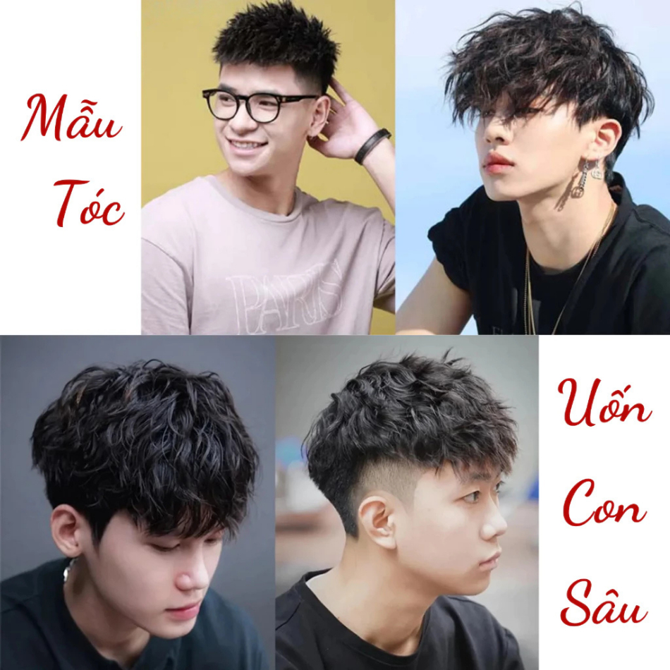 Thuốc uốn tóc tại nhà dành cho cả Nam và Nữ, có kèm dụng cụ và video hướng dẫn uốn | Trunghair