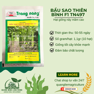 Bầu Sao Thiên Bình F1 TRANG NÔNG TN497 (1.1gr), hạt giống nảy mầm tốt, năng suất cao