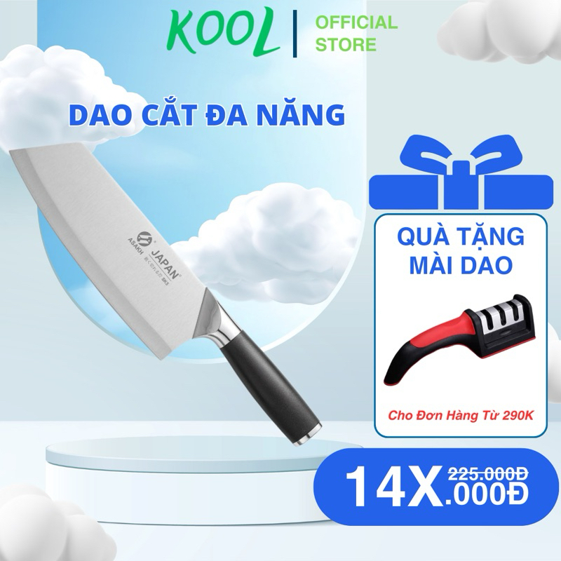 Dao làm bếp vuông của Nhật, dao thái thịt, dao cắt thịt RB01813 - KOOL ASAKH