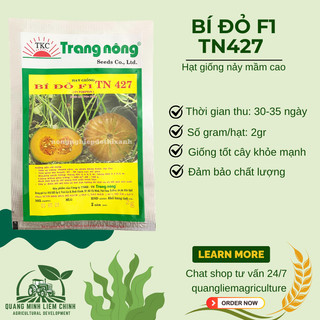 Bí Đỏ F1 TN427 (Trái Tròn) (2gram), hạt giống nảy mầm tốt, năng suất cao, trông quanh năm