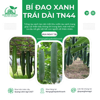 Bí Đao Xanh Trái Dài Trang Nông TN44 (2gram), hạt giống nảy mầm tốt, năng suất cao, trông quanh năm