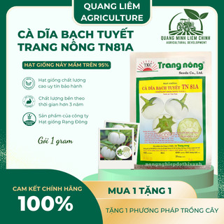 Cà Dĩa Bạch Tuyết TN81A (1gr), hạt giống nảy mầm tốt, năng suất cao, trông quanh năm