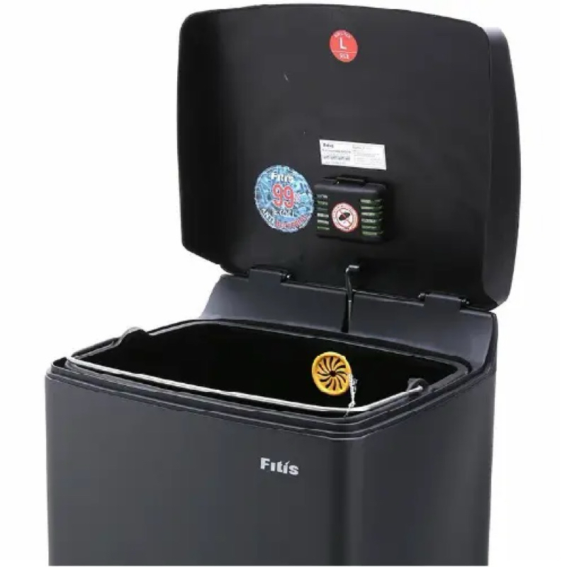 Thùng rác inox FITIS đạp vuông lớn dùng trong nhà bếp phòng khách văn phòng LSPL1-901 | BigBuy360 - bigbuy360.vn