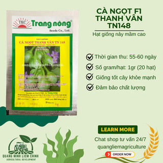 Cà ngọt F1 Thanh Vân TN148 (1gr) Trang Nông, hạt giống nảy mầm tốt, năng suất cao, trông quanh năm