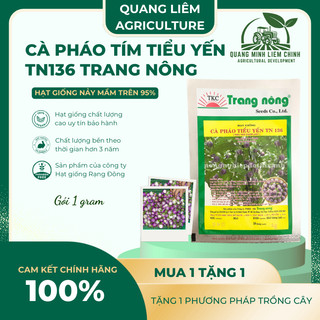 Cà Pháo Tím Tiểu Yến TN136 (1gr) Trang Nông, hạt giống nảy mầm tốt, năng suất cao, trông quanh năm