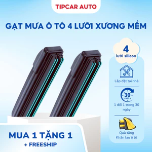 Cần Gạt Mưa Ô Tô Thân Mềm 4 Lưỡi WIPER BLADE Cao Cấp Chống Ồn Không Tạo Vệt Nước Lắp Tất Cả Dòng Xe