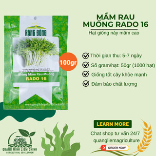 Hạt Giống Mầm Rau Muống RADO 16 (Gói 50g~1000 Hạt) Rạng Đông, Giàu Dinh Dưỡng, Nhanh Thu Hoạch