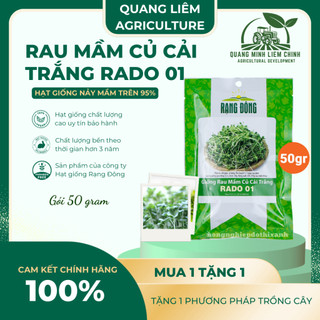 Hạt Giống Rau Mầm Củ Cải Trắng RADO 01 (Gói 50g~3000 Hạt) Rạng Đông, Nảy Mầm Đồng Đều