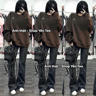 Quần jeans loe khói trầm may ống dài 100cm Yến Tee , chất jeans cao cấp mềm , co dãn tốt