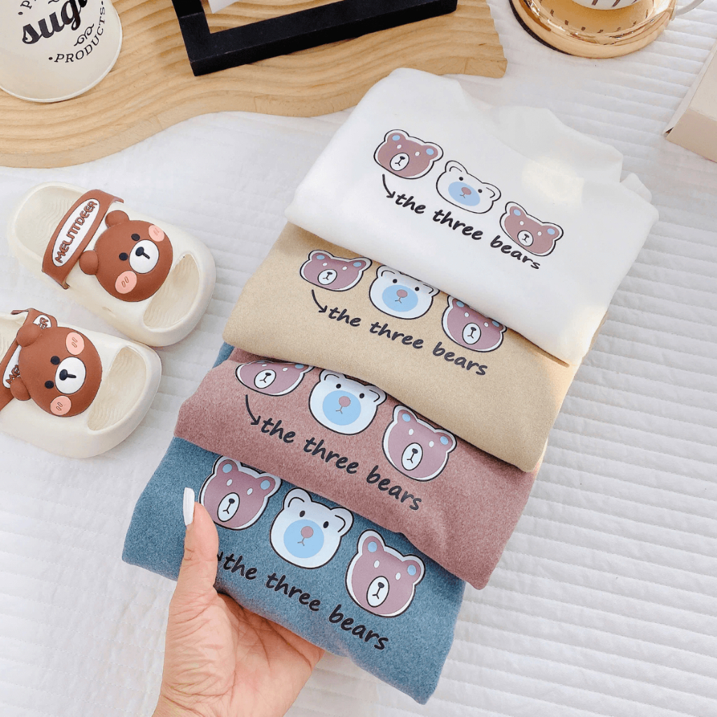 (Loại Đẹp) Áo giữ nhiệt thu đông chất vải nỉ zip lông cổ lọ cho bé trai bé gái gữ ấm 5-15kg ZL01 Đậu Đậu Store