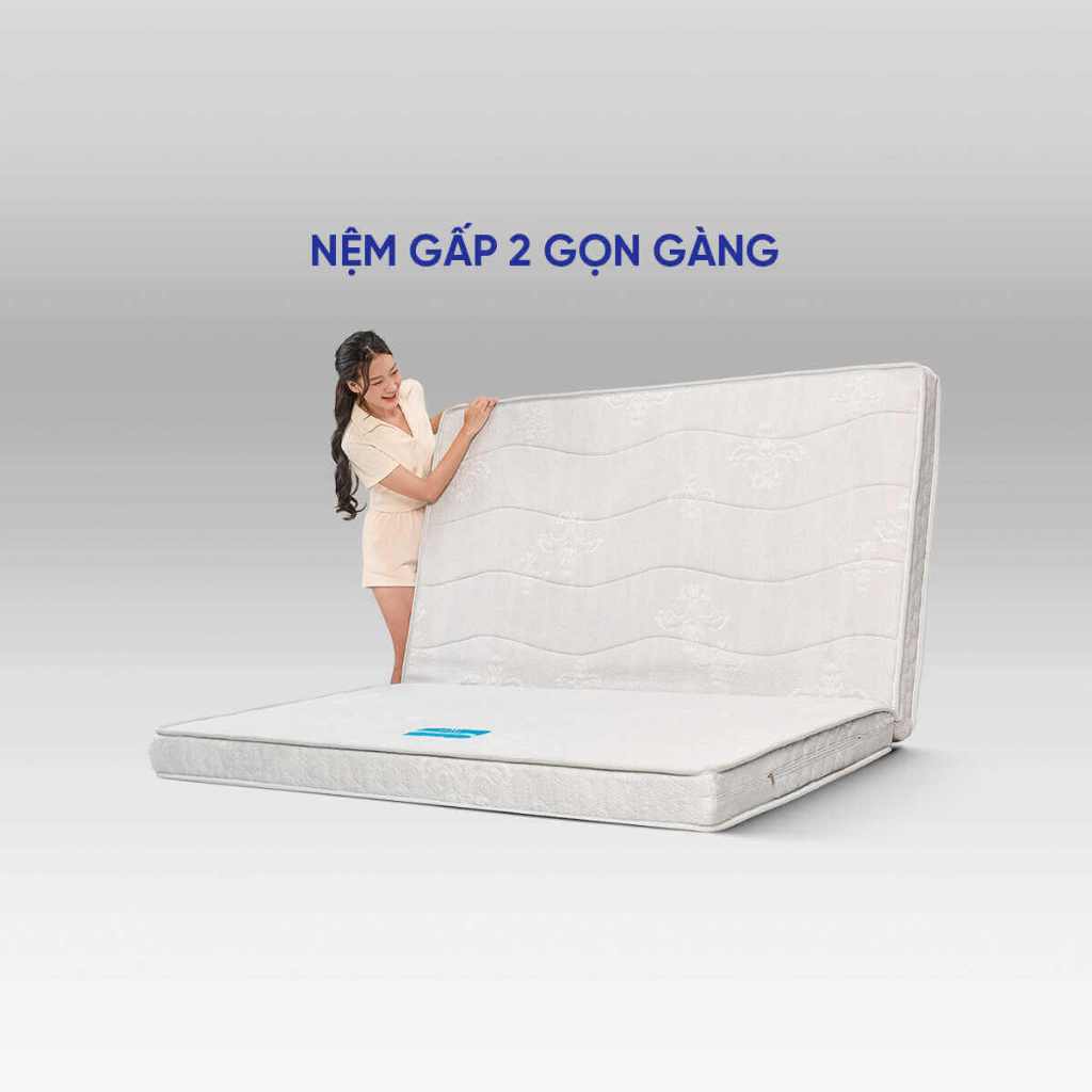 [ĐƠN 10TR TẶNG 1 BỘ CHĂN BÉ] Nệm Bông ép Wonjun Pure Premium vững chắc, phong cách Hàn Quốc