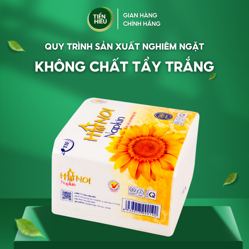 Ảnh Combo 6 Gói Khăn Giấy Ăn Hà Nội Silk Napkin 2 Lớp Dày Dặn Chất Liệu Cao Cấp Đa Năng 100 Tờ 3