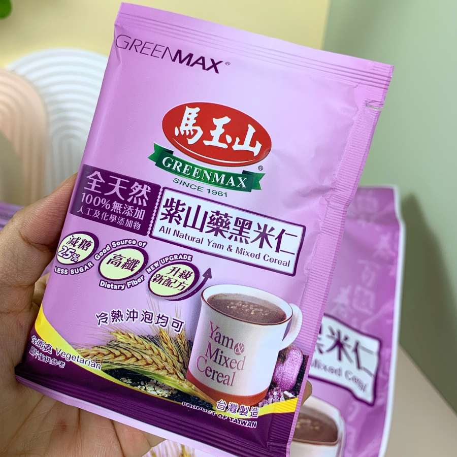 Bột ngũ cốc Greenmax Đài Loan ( gói nhỏ dùng thử) 25-30g, ăn sáng tiện lợi , bổ sung dinh dưỡng