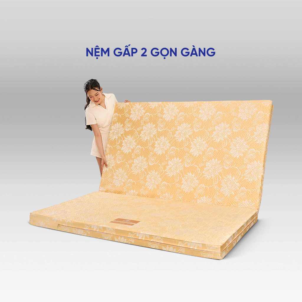 [ĐƠN 10TR TẶNG 1 BỘ CHĂN BÉ] Nệm Bông ép Wonjun Pure Carbon giảm đau lưng, phong cách Hàn Quốc - Đệm bôn