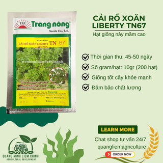 Cải Rổ Xoăn Liberty Trang Nông 67 (Kale) (10gram), hạt giống nảy mầm tốt, năng suất cao