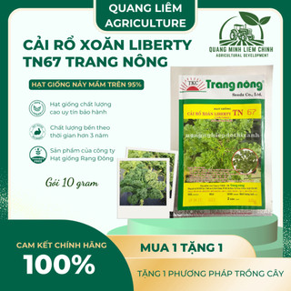 Cải Rổ Xoăn Liberty Trang Nông 67 (Kale) (10gram), hạt giống nảy mầm tốt, năng suất cao