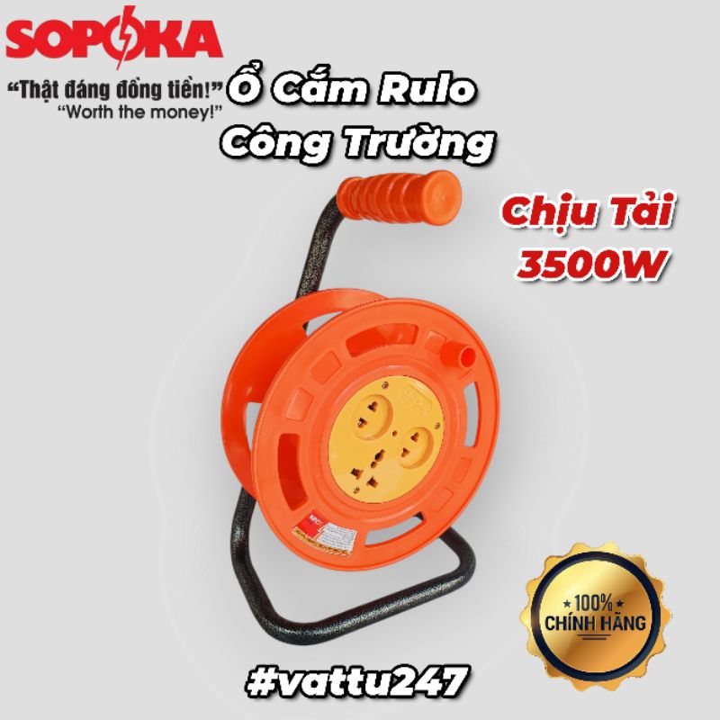 Ổ Cắm Rulo Cuộn Tròn Không Dây Công Trường SOPOKA RU3500W Ổ Điện Công ...