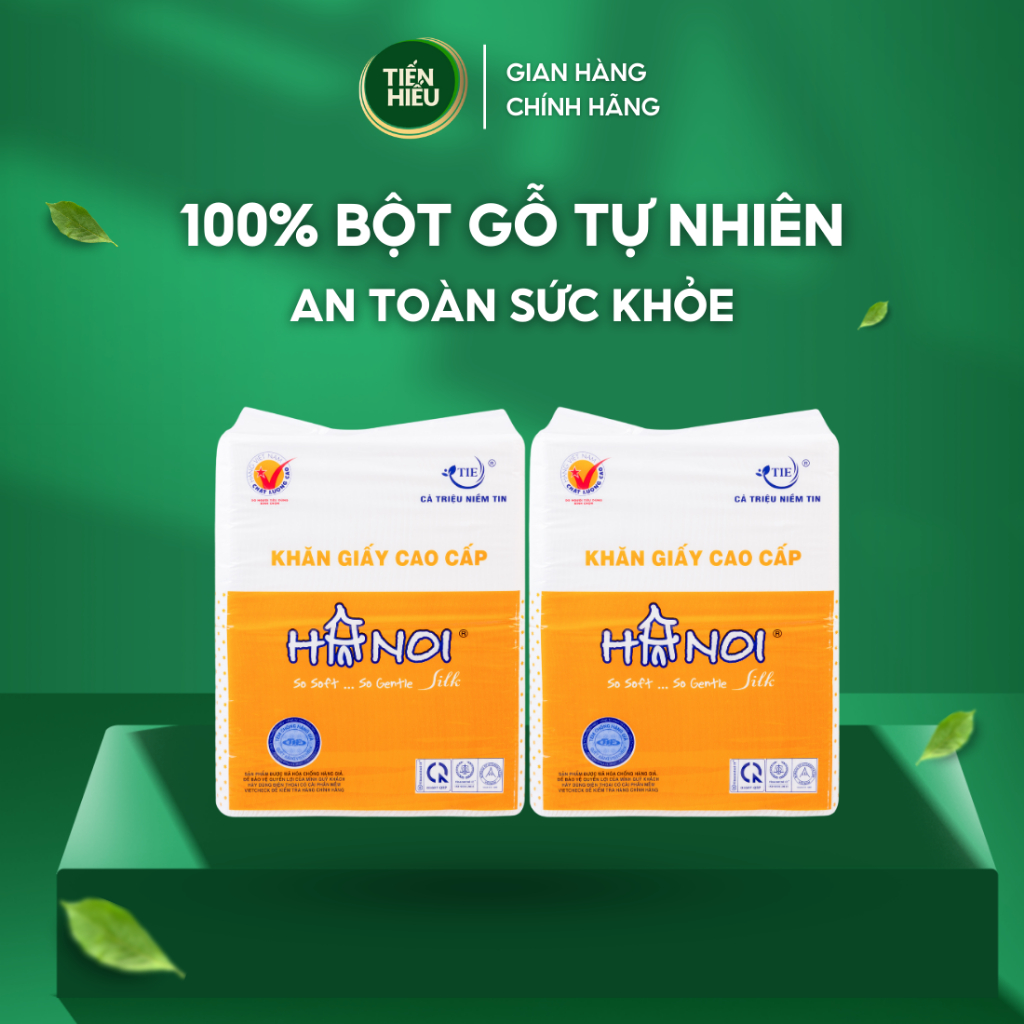 Ảnh Combo 3 Khăn Giấy Cân Hà Nội Silk Napkin 1Kg 500 Tờ Khổ 240x240mm 3 Lớp Cao Cấp Mềm Mịn Sử Dụng Dễ Dàng Tiện Lợi 2